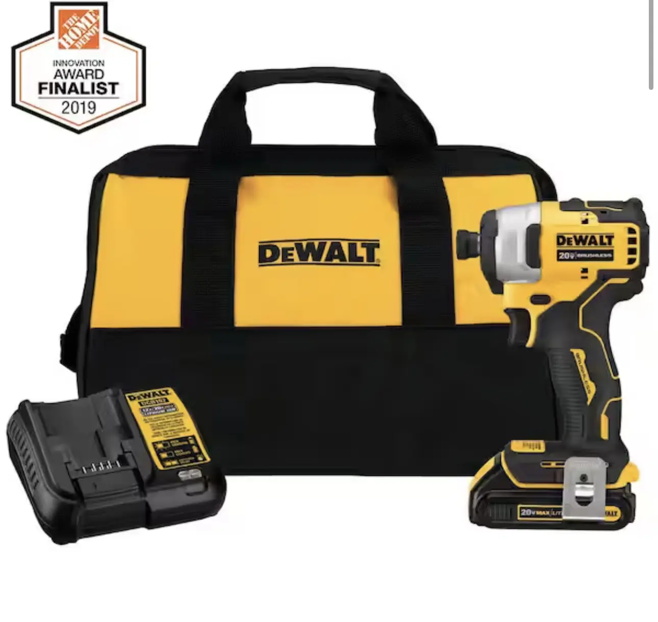 DEWALT Atomic 20V Max Lithium-Ion Brushless Cordless Compact 1/4 in. Impact Driver Kit
