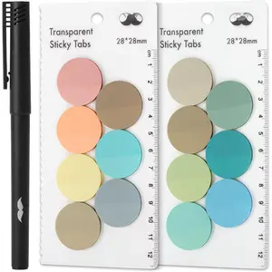 - Transparent Sticky Note Set, 560Sheets, Colorful, Round Transparent Sticky Notes Set