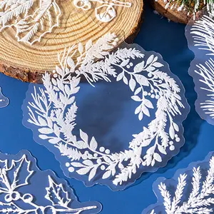 20pcs Snowy Series Bubble Stickers, Hand Account Background Decoration Material, DIY Photo Frame Phone Case Key Card Cover Diary Album