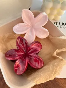 Elegant Flower Design Hair Claws Set, Casual Versatile Hair Accessories for Women, Minimalist Headwear Suitable for Thick Hair, Flowerhairclip, Hibiscus Flower Hair Clip