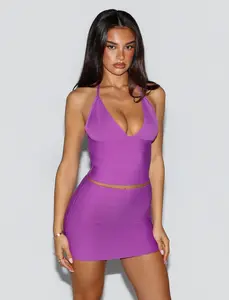 NYX BANDAGE MINI SKIRT - ULTRA VIOLET
