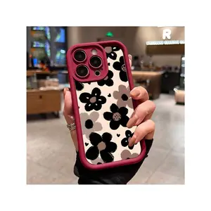 Stylish Vintage Floral Pattern Case For IPhone 16 15 14 Pro Max 13 12 11 XR XS Plus Shockproof Drop Protection Rugged Durable Silicone Cover