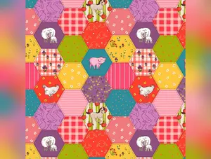 Farm Days | Farm Patchwork - Multi by Belle & Boo for Michael Miller | DDC11874-MULT