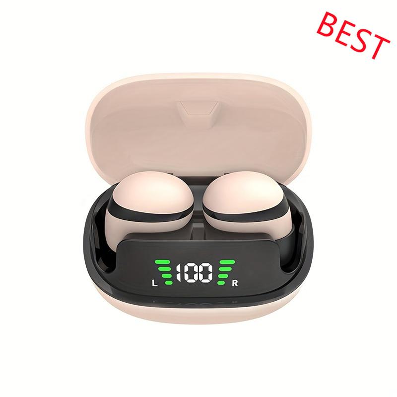 HOT Wireless Earbuds with LED HD Power Display  High-Quality Sound  Touch Controls  Tangle-Free Cable  Type-C Jack  Compatible with Android & Apple Phones  Rechargeable Lithium Battery - Mini In-Ear Design