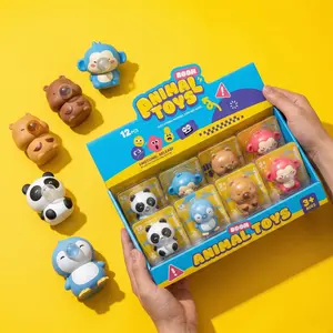 12PCS Bubble Blowing Animal Squeeze Toys, Sensory Fidget Stress Relief Toys for Kids 3+, Birthday Party Favors Gift