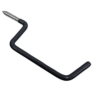 Hillman Group  Departments - Ladder Hook, Black Vinyl - 6 in.