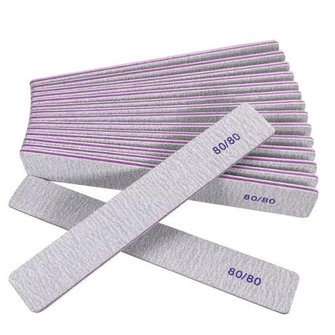 Heavy Coarse Emery Boards for Acrylic Nails and Gel Nails, 80 Grits Double Sided Nail File Emory Professional Nail Filer Reusable Washable (12 Pack)