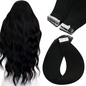【12inch-28inch】Ve Sunny Tape in Hair extension 50G/20PCS - Hot Color Real Human Hair invisible Tape Natural Straight