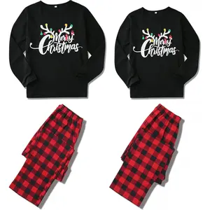 Christmas Pajamas for Couples Pjs Sets Adults Classic Plaid Xmas Sleepwear for Family Men and Women2026