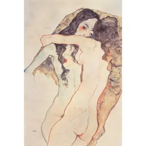 Two Women Hugging Print, 1911