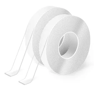 2 Tomes, 3 m, Super Strong Double Sided Nano Tape Removable, Reusable, Washable