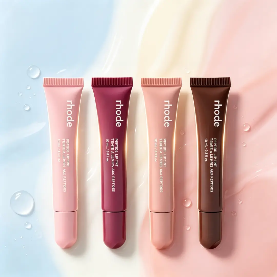 Ruby & Millie 4-Shade Peptide Lip Tint (10ml) –(Raspberry),(Ribbon) Hydrating Tinted Balm, Long-Lasting Natural Glossy Color for Daily Care