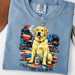 I Got That Dog In Me Yellow Labrador Shirt Funny Dog Mom Shirt Dog Lover Gift Meme Shirt Vintage Comfort Colors Shirt Yellow Lab Dad Tee