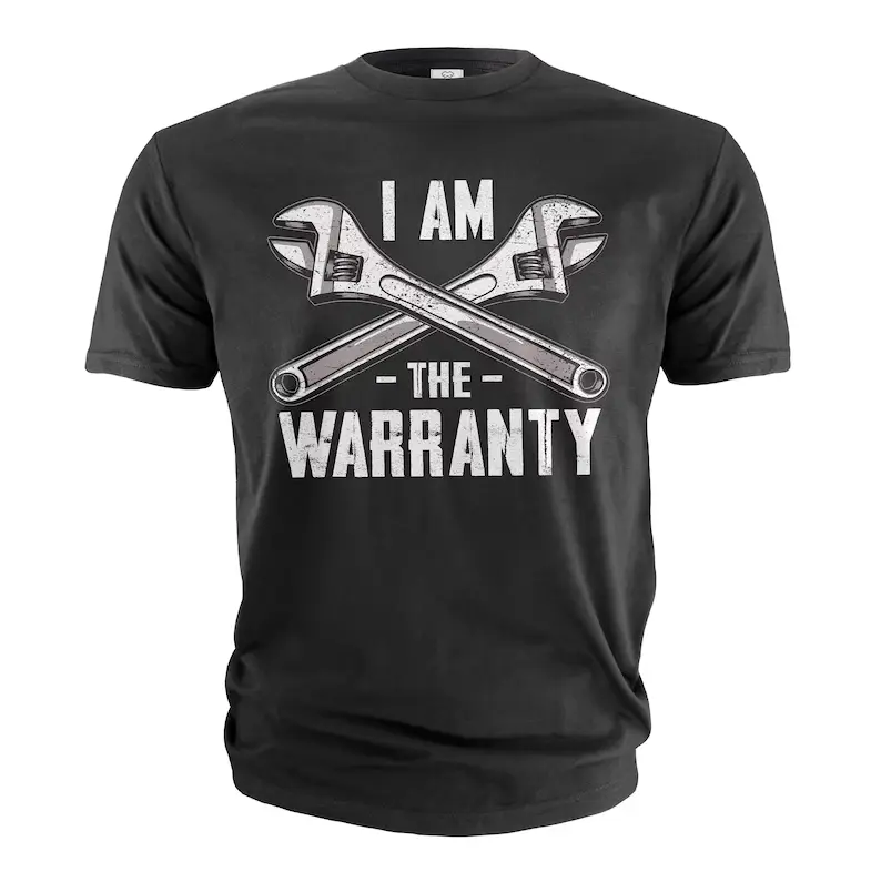 Men's Mechanic Shirt Funny Mechanic Tee Shirt I'm The Warranty Shirt Auto Mechanic Gifts Car Mechanic T-Shirt Father's Day Shirt For Dad Him