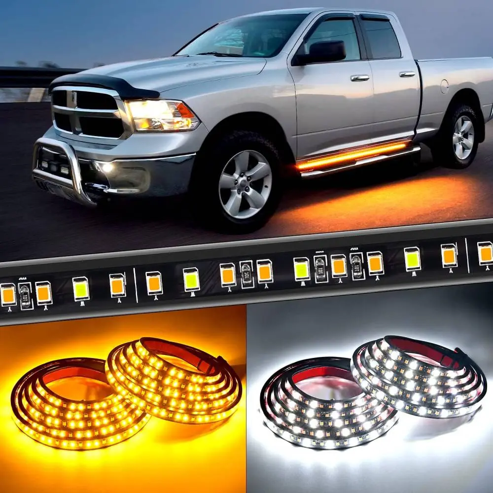 70" Running Board Lights White/Amber