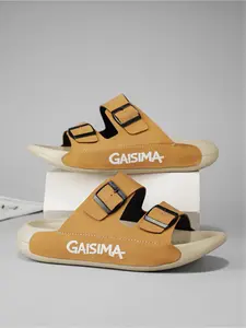 2-in-1 Men's Sandals Thick Sole Non-slip Comfort Slides Casual Beach Shoes