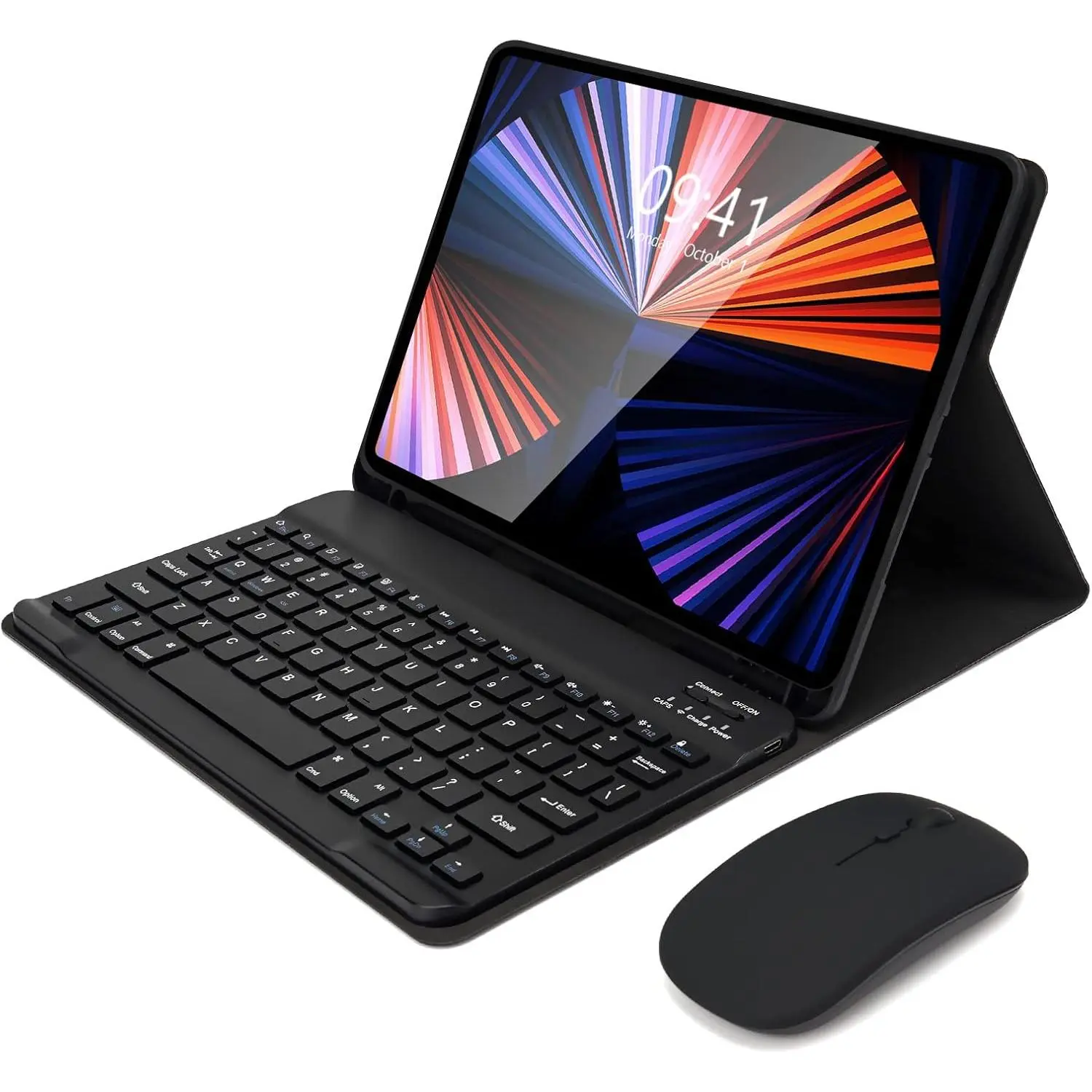 Keyboard Case with  for iPad Air 11-inch (M3 2025 / M2 2024) & Air 5th/4th Gen & iPad Pro 11 inch (1st/2nd/3rd/4th Gen), Detachable  Keyboard Cover, Rechargeable, Black