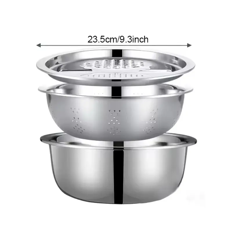 Stainless Steel Kitchen Colander Bowl Set with Grater and Strainer specialty kitchen utensils