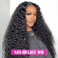 180% 4x4 Lace Deep Wave Wig