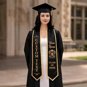 Custom Design Graduation Stole 2026 – Personalized Text Logo Sash & Name Print & Nursing Grad Gift