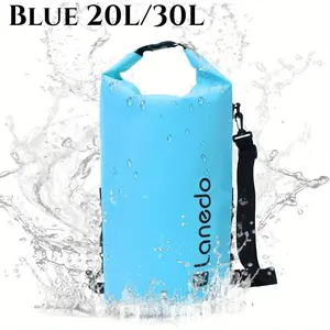 New 20L/30L Waterproof Dry Bag Backpack, Roll Top Floating Dry Sack for Kayaking, Beach, Swimming & Boating, Durable Water Sports Gear Bag（Blue）