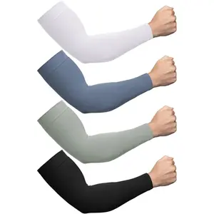 4 Pairs Plus Size Cooling Arm Sun Sleeves for Men Women UV Sun Protection  Compression Sleeves