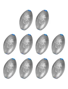 BLUEWING Egg Sinker V2 3/2oz & 3OZ - Smooth Surface, Inner Plastic Core, Versatile for Freshwater & Saltwater, Ideal for Bait Presentation