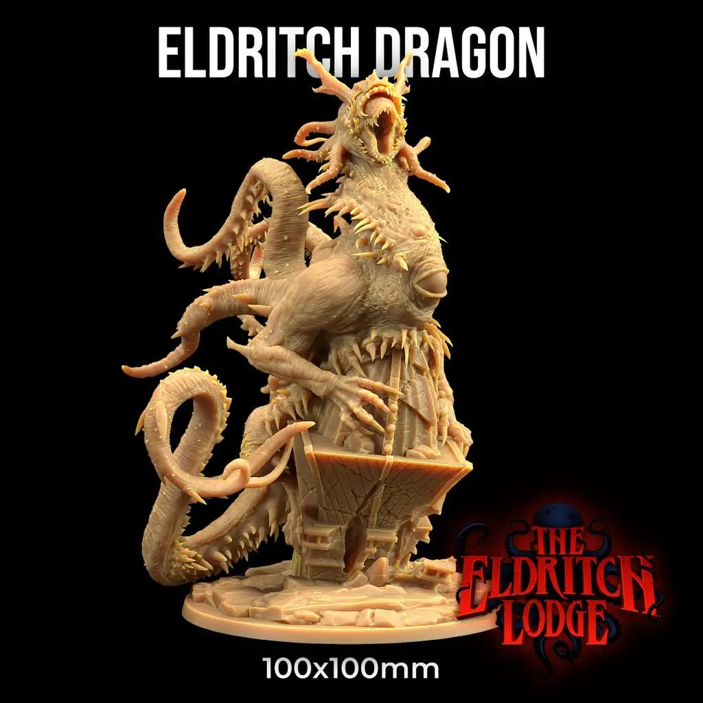 Eldritch Dragon Astral Monster Eldritch Lodge | The Dragon Trappers Lodge | 32mm Scale | Miniature TTRPG Mini DnD Dungeons Dragons Wargame