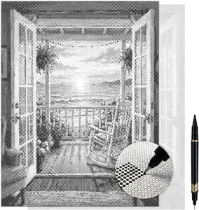 Seabreeze Ocean View Dot Painting Kit for Adults — 13×17 Canvas with Dual-Tip Marker