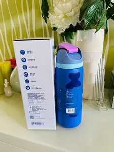 Owala FreeSip Insulated Stainless Steel Water Bottle – Blue Oasis Bliss Edition | Clean Blue Aesthetic
