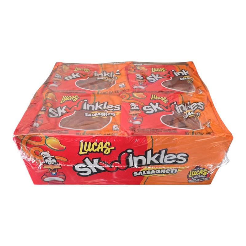 Lucas Skwinkles Watermelon Salsagheti Bonbon Snack 12ct Candy Variety Pack Fruit Flavored