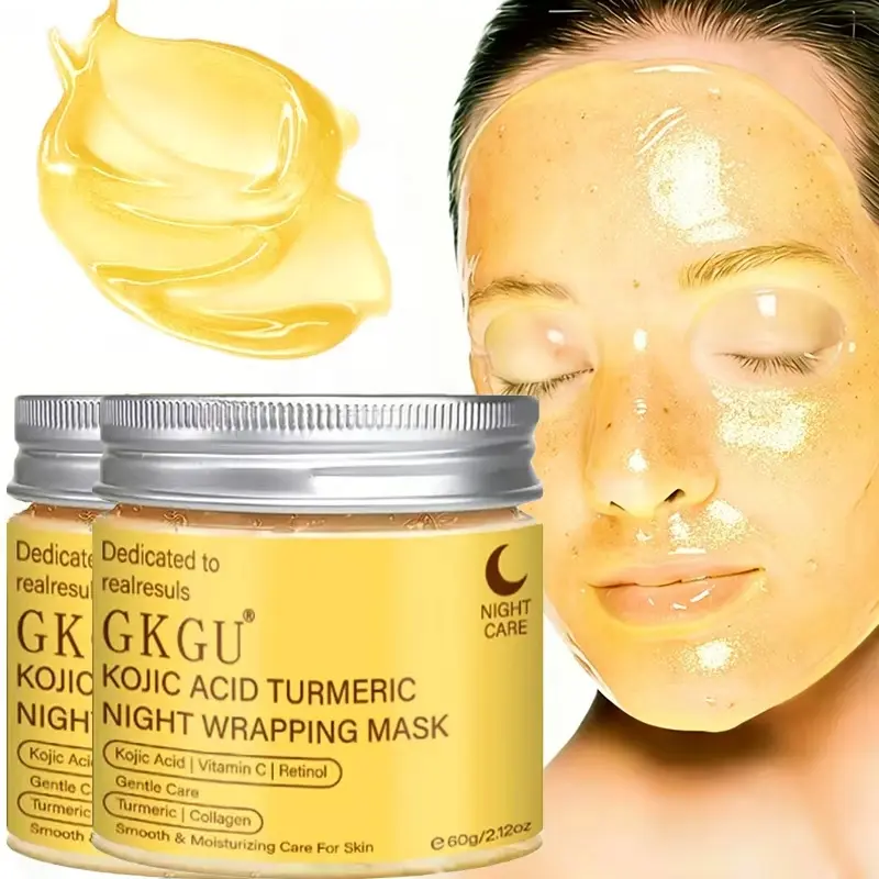 GKGU Collagen & Biotin Facial Mask, Rejuvenating Beauty Face Mask, Collagen Masks - Hypoallergenic, Moisturizing & Antioxidant, for All Light Beige Types, Daily & Night Use, Hydrating Overnight Facial, Smooth Texture, Non-Greasy Formula, Skincare Routine
