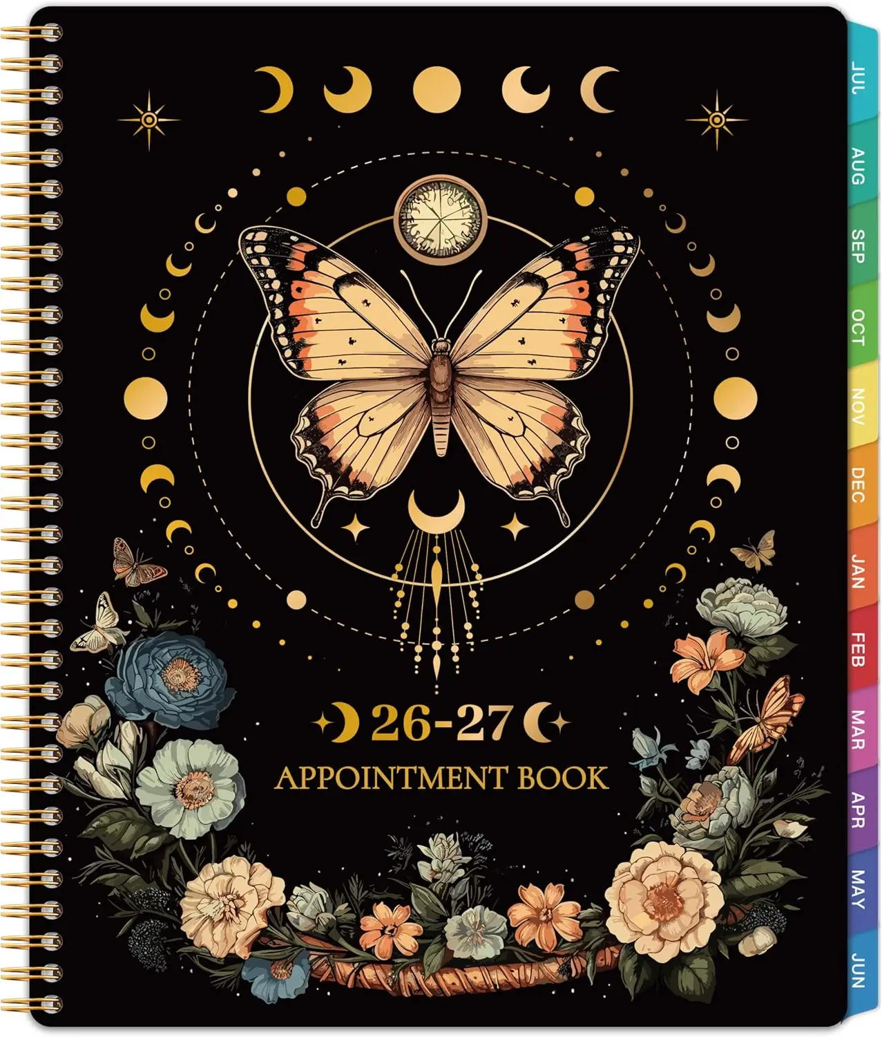 Appointment Book/Planner 2026-2027 - Appointment Book 2026-2027, July 2026 - June 2027, Daily/Hourly Planner 2026-27, Weekly appointment book with 30-Minute Increments, 9" x 11", Twin-Wire Binding + Colorful Tabs + Pocket
