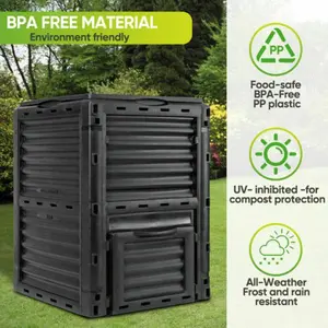 New Choice Deal 80 Gallon Garden Composter Bin Fast Creation of Fertile Soil Compost Bin Outdoor