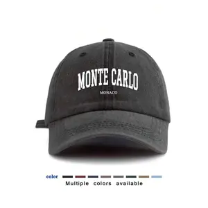Unisex Monte Carlo Pattern Dad Cap Style Baseball Cap - Lightweight, Breathable Sun Hat for Spring, Summer Outings, Everyday Essential Fashion Accessory with Sun Protection