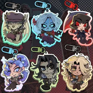 Deadlock Acrylic Keychain | Ivy Vindicta Mina Celeste Victor Silver