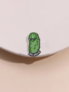 Cute Cartoon Cucumber Design Brooch, Fashion Brooch for Women & Men, Enamel Pin Suitable for Backpacks, Jeans, Scarves, Hats Decoration, Mother's Day Gift