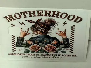 Motherhood Rockin’ Wrap Adhesive Stickers for Debit & Credit Cards - Premium Vinyl, Waterproof, High-Quality Stickers, Adhesive Stickers Stickers
