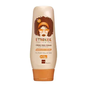 ETNIKER Curl Defining Styling Cream. Moisturize & Define. Coconut oil, Shea Butter & Monoi Oil. Free Sulfates, Salt, Silicones, Mineral Oil, and Parabens 10.2, Ounce. Etniker crema para peinar rizos Gel Haircare