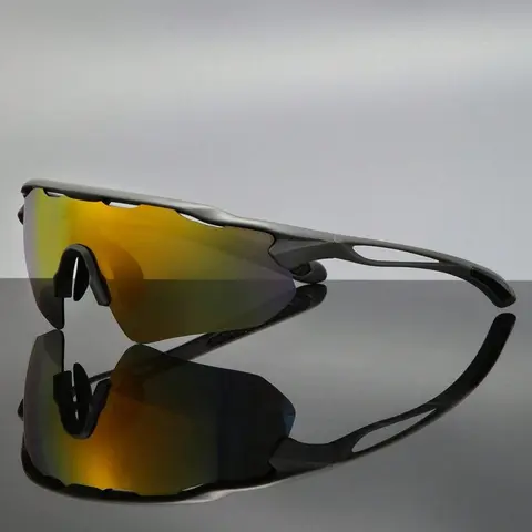 Unisex Fashion Cycling Glasses, Mountain Bike Glasses, Color Coated Lenses, Windproof UV Protection, Ideal for Beach Vacation, Running, Hiking, Skiing, Sports Cycling Sunglasses