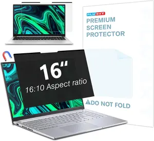 FILMEXT Magnetic Laptop privacy screen 16 inch for 16:10 Widedisplay, Removable Laptop Privacy Screen Shield Anti Glare Blue Light Filter for HP/Dell/Acer/Lenovo/Asus