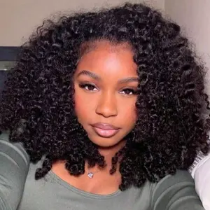 [Half Wig] Asteria Hair Burmese Curly Half Wig Flip-over With Drawstring Wig Natural Black No Glue No Lace Ready To Go Wig Quick Install