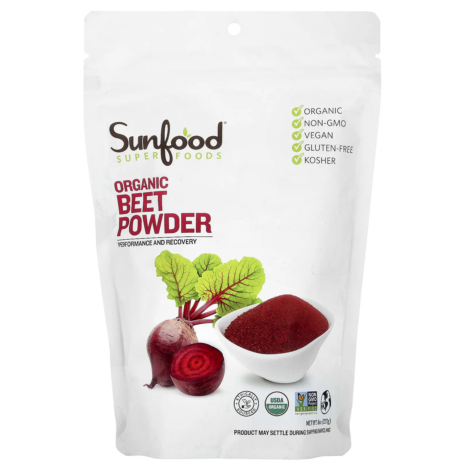 Sunfood Organic Beet Powder, 8 oz (227 g)