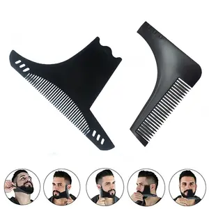 Beard Line Up Guide with Integrated Comb – No-Slip Edging Tool for Sharp Necklines & Cheek Lines Works with Any Trimmer or Razor