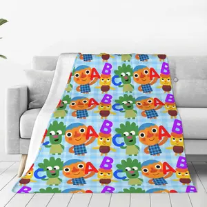 Noodle & Pals Blanket Soft Micro Super Nursery Rhymes Songs Plush Throw Blanket For Living Room Picnic Flannel Bedspread Bed