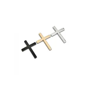 Trendy 4-Pack Christian Cross Car Decals High-Quality Durable Religious Stickers Waterproof Weatherproof Metallic Silver Gold Red Black Fits Cars Trucks SUVs Motorcycles RVs Faith Auto Decor