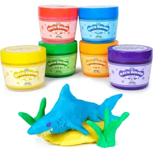 Tub Works Bath Dough Moldable Kids Soap Bath Toy Variety 6 Pack Shape Mold & Create Art with Soap Dough Sensory Fun Toddler Kids Bath Toys - Rubber Duck Assortment