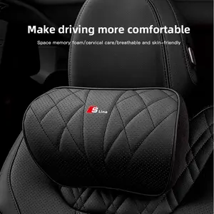 Car Memory Foam Headrest For Audi S Line A7 A3 A6 S8 TTS S5 Q8 Q4 Q5 A8L Q7 SQ2 A5 A4 S4 S6 SQ5 S7 SQ7 Q6 SQ6 SQ8 S7 S3 A8 A1 Q2 Q3 e-tron