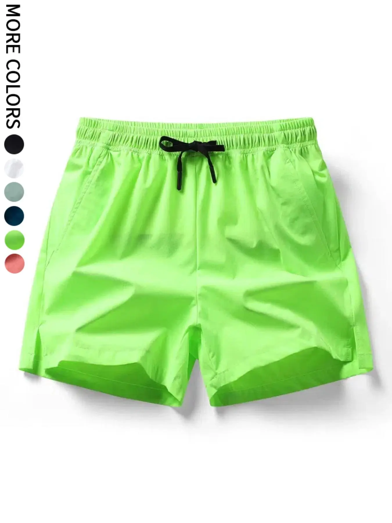 Men's Solid Color Elastic Waist Shorts, Regular Fit Casual Comfy Breathable Shorts for Daily Wear, Men's Bottoms for All Seasons, Activewear