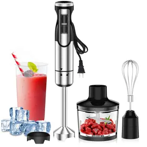 ODIFORGO 1800W immersion blender 4-in-1 Handheld Mixer – Powerful Ice Crush, Blending, Chopping, Mixing, Pureeing & Whisking for Frozen Fruit Smoothies, Whipped Cream, Baby Food, Soups & Dips